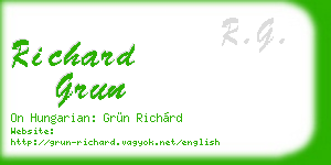 richard grun business card