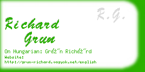 richard grun business card